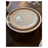 3 Oxford Brown Band Plates