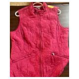 Croft & Barrow Quilted Red Vest, Size M
