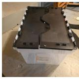 Plastic Storage Bin With Black Lid