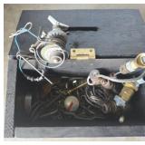 Wooden Box With Washers Bolts and more