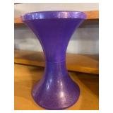 Purple Glitter Plastic Hourglass Stool