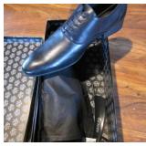 Adolfo Black Leather Dress Shoes, Size 10.5 New