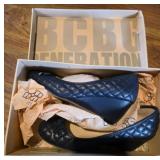 BCBGeneration Blue Quilted Wedges Size 6.5M