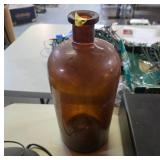 Brown Glass Apothecary Bottle 13.5 inch tall
