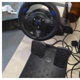 Blue Thunder Racing Wheel With Pedals