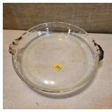 Pyrex 9.5-Inch Clear Glass Pie Dish Vtg
