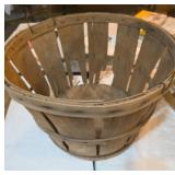 Vintage Wooden Slat Bushel Basket