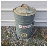 VINTAGE Galvanized Igloo Water Cooler with Lid