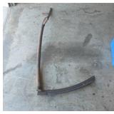 Vintage Hay Scythe with Wooden Handle