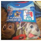 Boys PAW Patrol Flannel Sleepwear Set 10/12