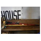 Lot of Brooms and Mops