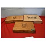 3 Empty Cigar Boxes