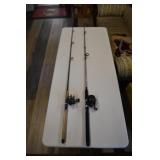 Pair of Catfishing Spin Casting Rods and Reels