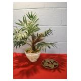 Faux Plant and Trivet