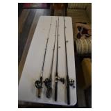 Lot of Spin Casting Rods & Reels