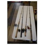 Lot of Spinning Reels and Rods