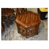 Vintage Solid Wood Hexgon Table