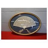 Vintage Convex Frame with Vintage Fan