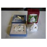 Wedgewood and Hallmark Christmas Ornaments