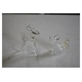 Pair of Small Glass Christmas Ornaments