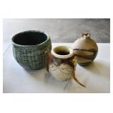 Set of Stoneware Pottery Vases