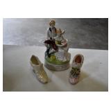 Victorians Style Staute with a Pair of Mini Ceamic