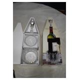 New 5th Ave Crystral 6 pc Wine Accessory Set