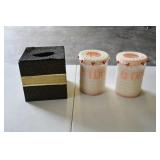 Q Tip and Cotton Ball and Tissue Holders