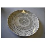 Vtg 1960 Gold Calendar Plate