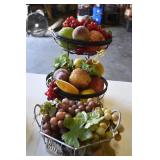 Pair of Fruit Baksets with Fake Fruit