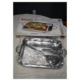 New Stainless Steel 2 pc Lasagna Set