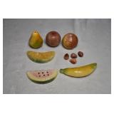 Set of Marble/Onyx Fruit Pieces