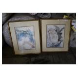 Pair of Chinese Abstract Floral Art