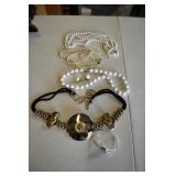 Costume Jewelry Lot with Sterling Cuff