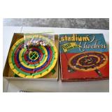 Vtg WH Schaper Mfg Co Stadium Checkers Game 1952