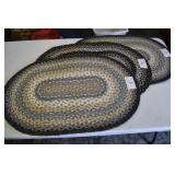 Set of 3 New 100% Jute Braided Rugs