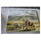 Elephant Painting On Canvas