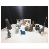 Cat Figurines and Artwork
