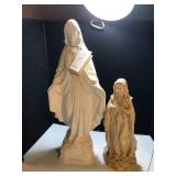 Two Mary Statues in Polymer