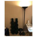 Torchiere and Desk Lamps with Plants