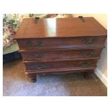 Cherry Wood Chest with 2 Drawers