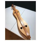 Wooden Mountain Dulcimer with Heart Cutouts