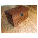 Wooden Bow Top Storage Trunk
