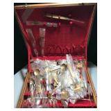Vintage Brass Flatware Set in Box