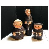 3 Monk Ceramic Containers