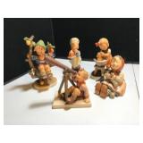 Hummel-Style Ceramic Figurine Set