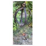 Rustic Metal Garden Ornament Sphere