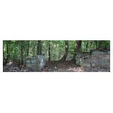 Concrete Blocks and Rusted Metal Items