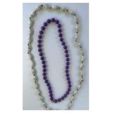 2 Beaded Necklaces-Paper Bead Necklace &