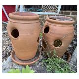 2 Terracotta Strawberry Jar Planters